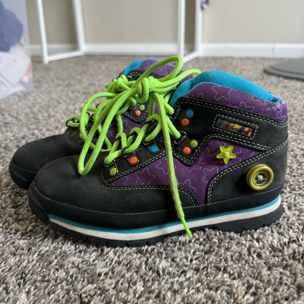 Girls Colorful Timberland Hiking Boots Size 4